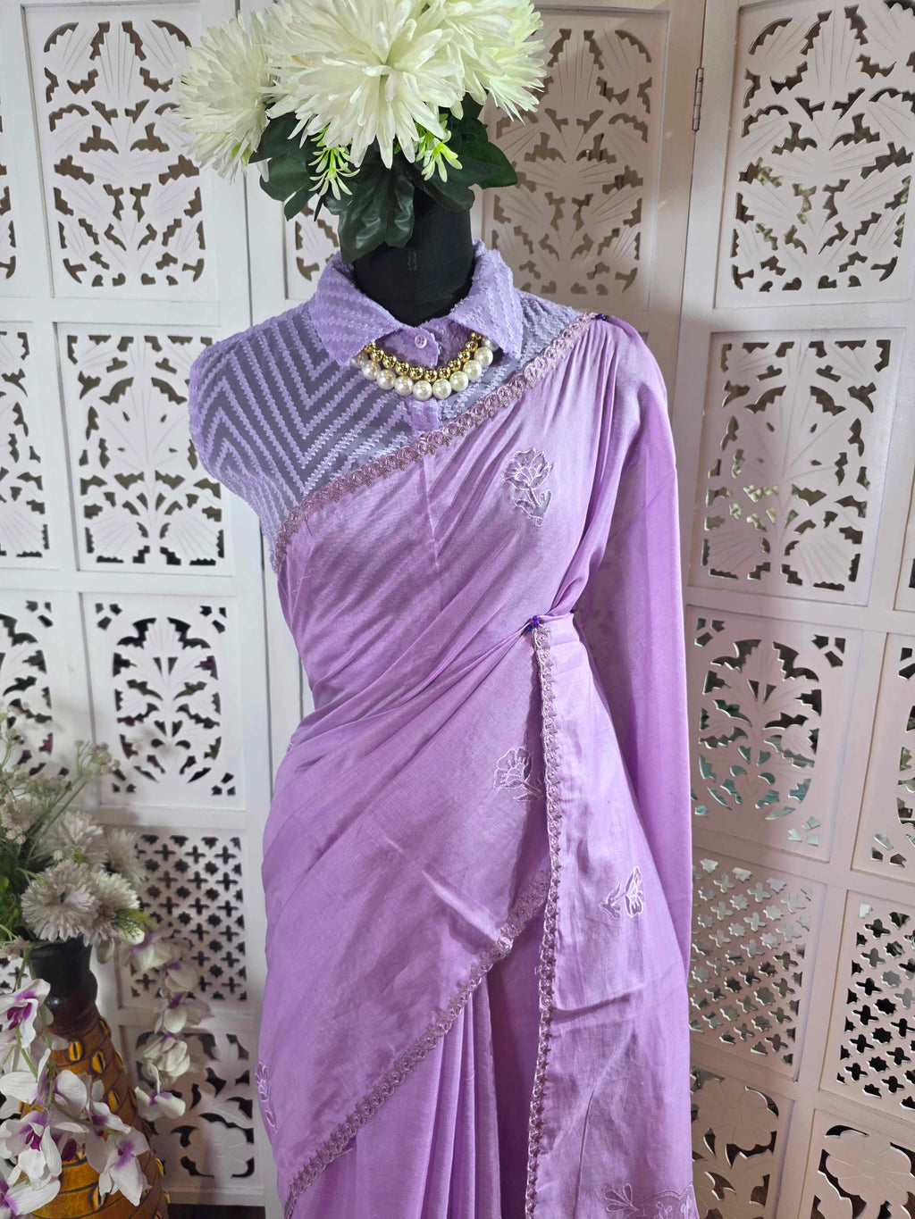 purple saree 009