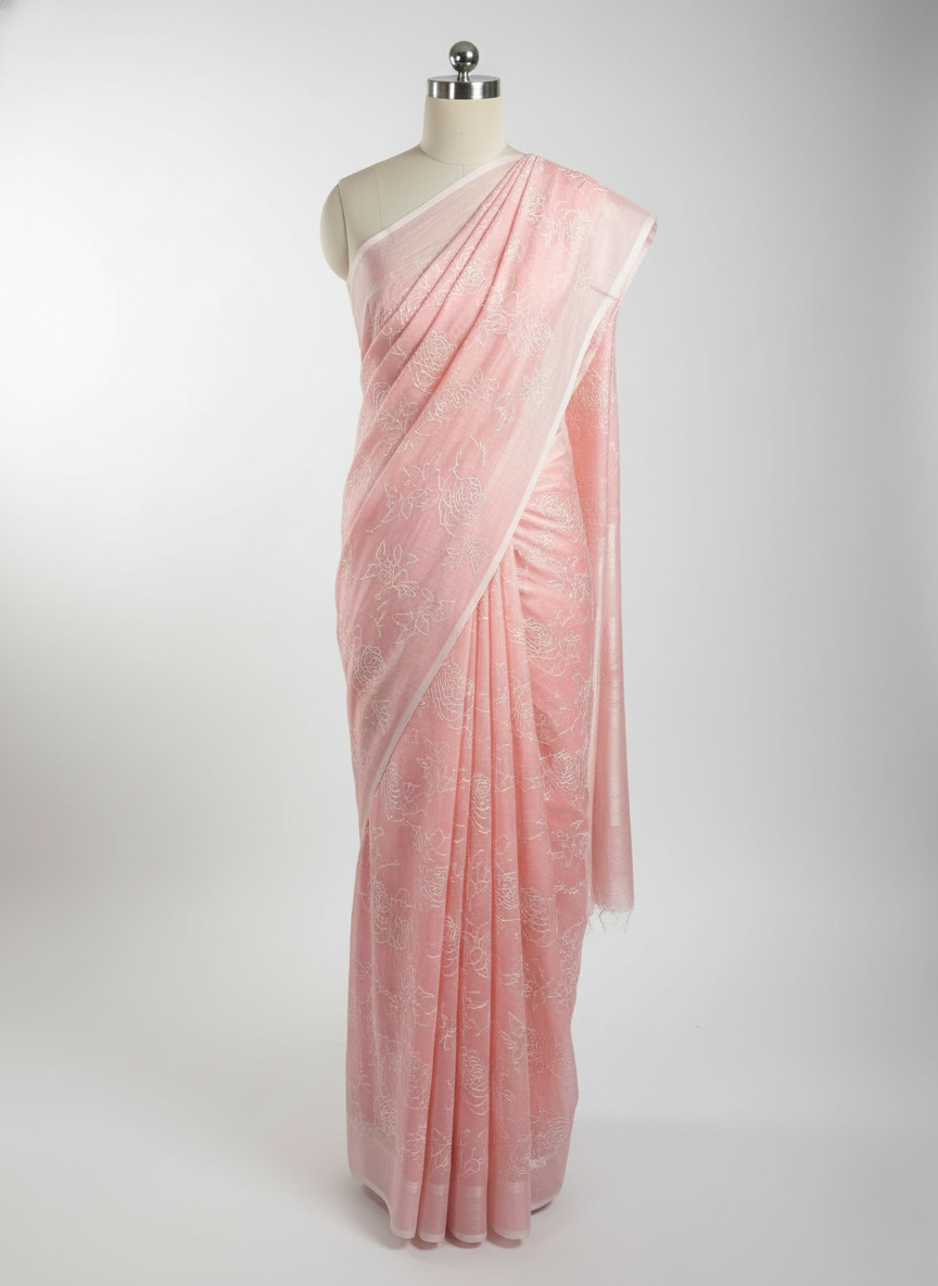 pink saree 010