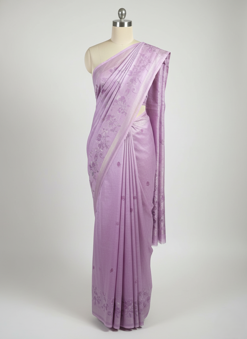purple saree 009