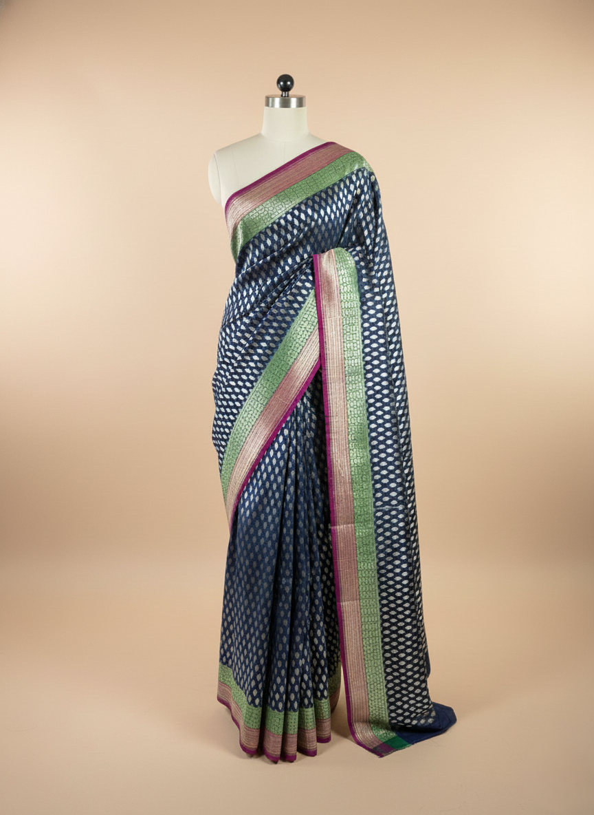 dotted saree 007