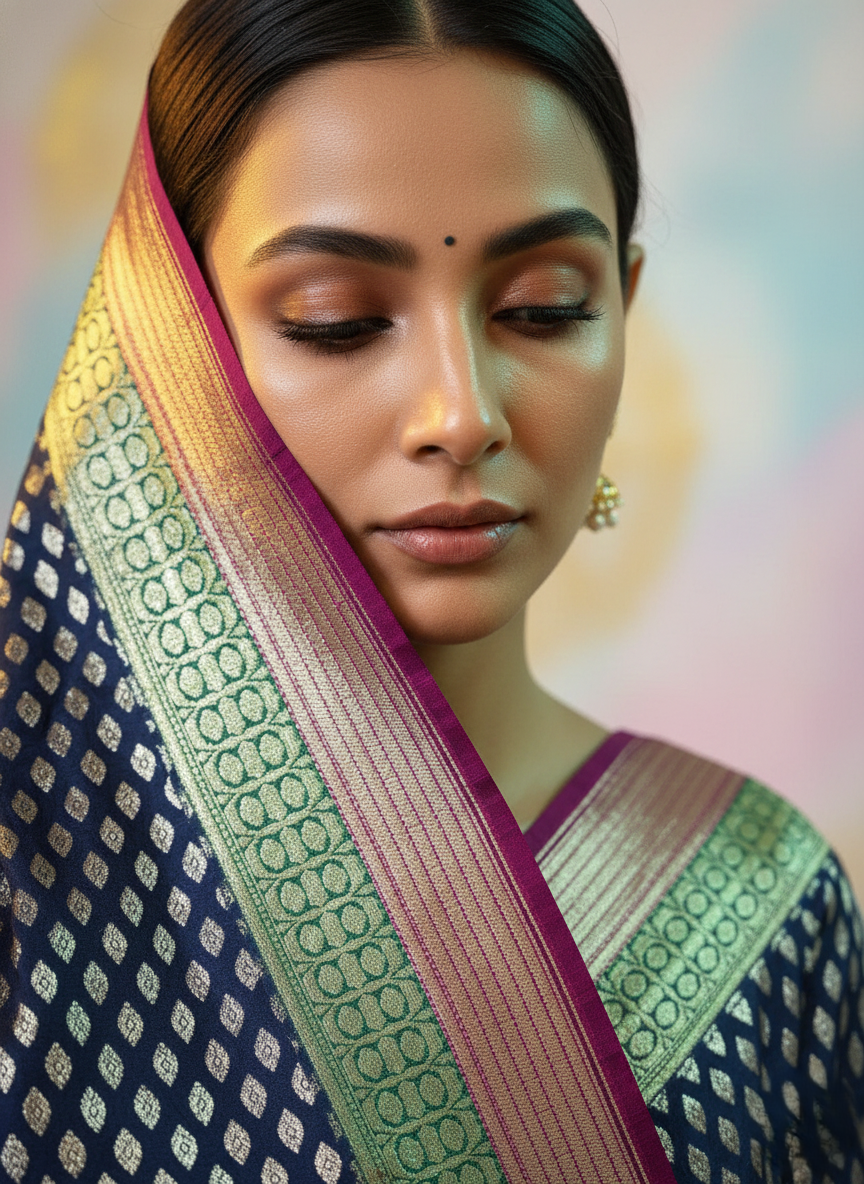 dotted saree 007