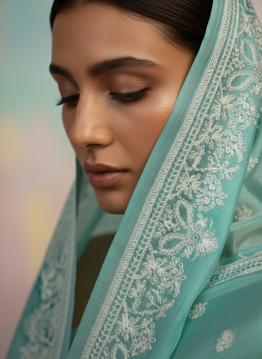 light green saree 011