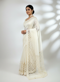 Handcrafted chanderi cotton silk saree